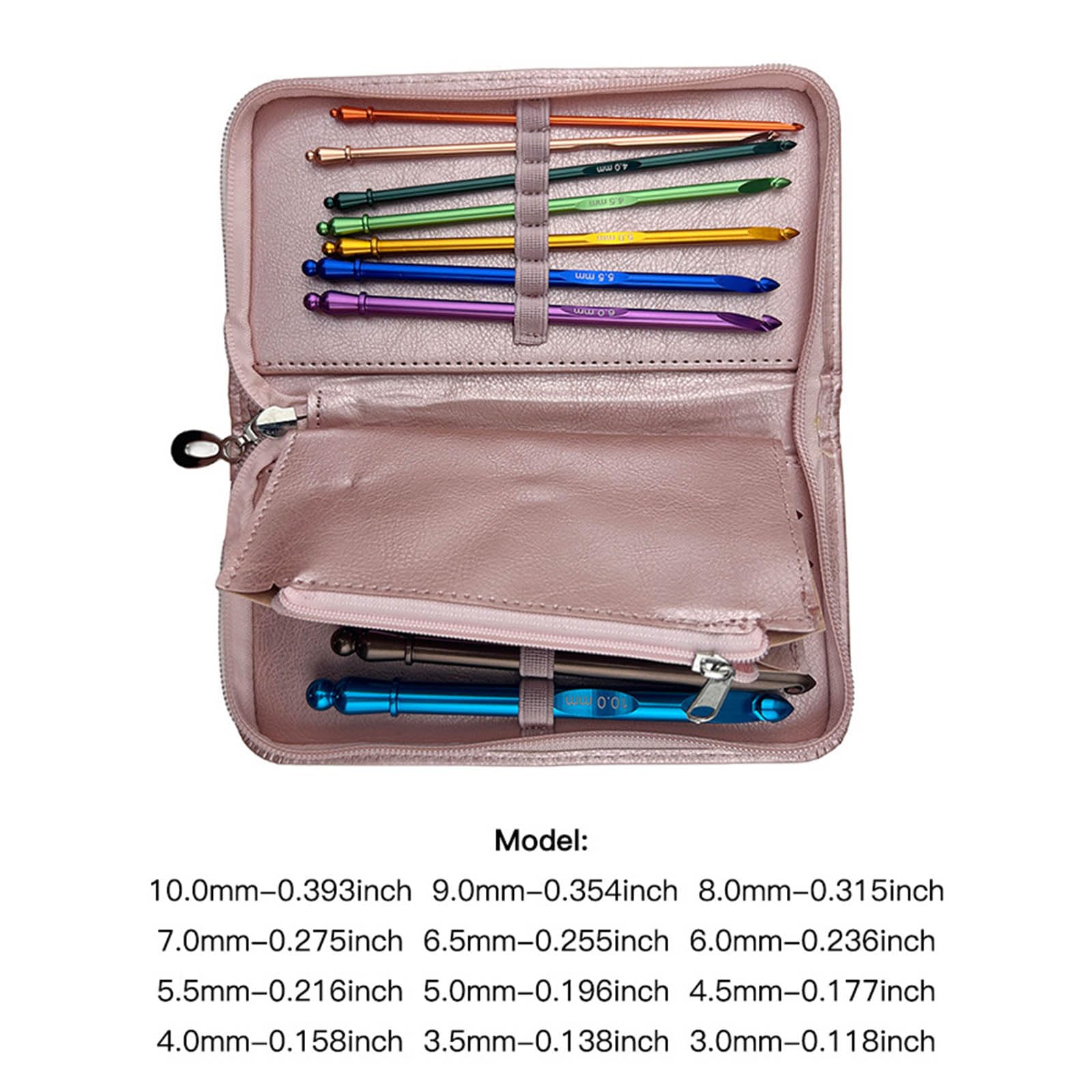 12-teiliges Stricknadel Set, buntes Häkelnadel Set, 3, 0 mm–10, 0 mm, Häkelnadel Häkeln, Stricken und Basteln