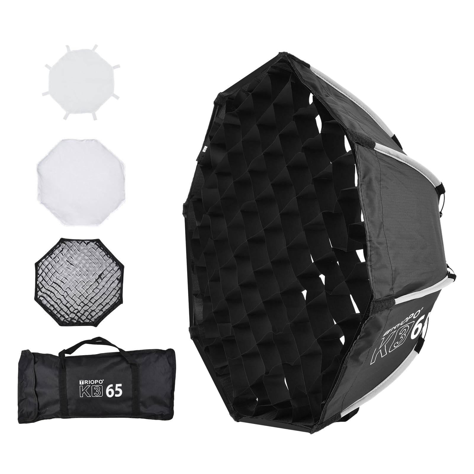 Domary Softbox 90 Cm z Uchwytem, ​​zaciskiem i Dyfuzorem o Złotym Kącie do