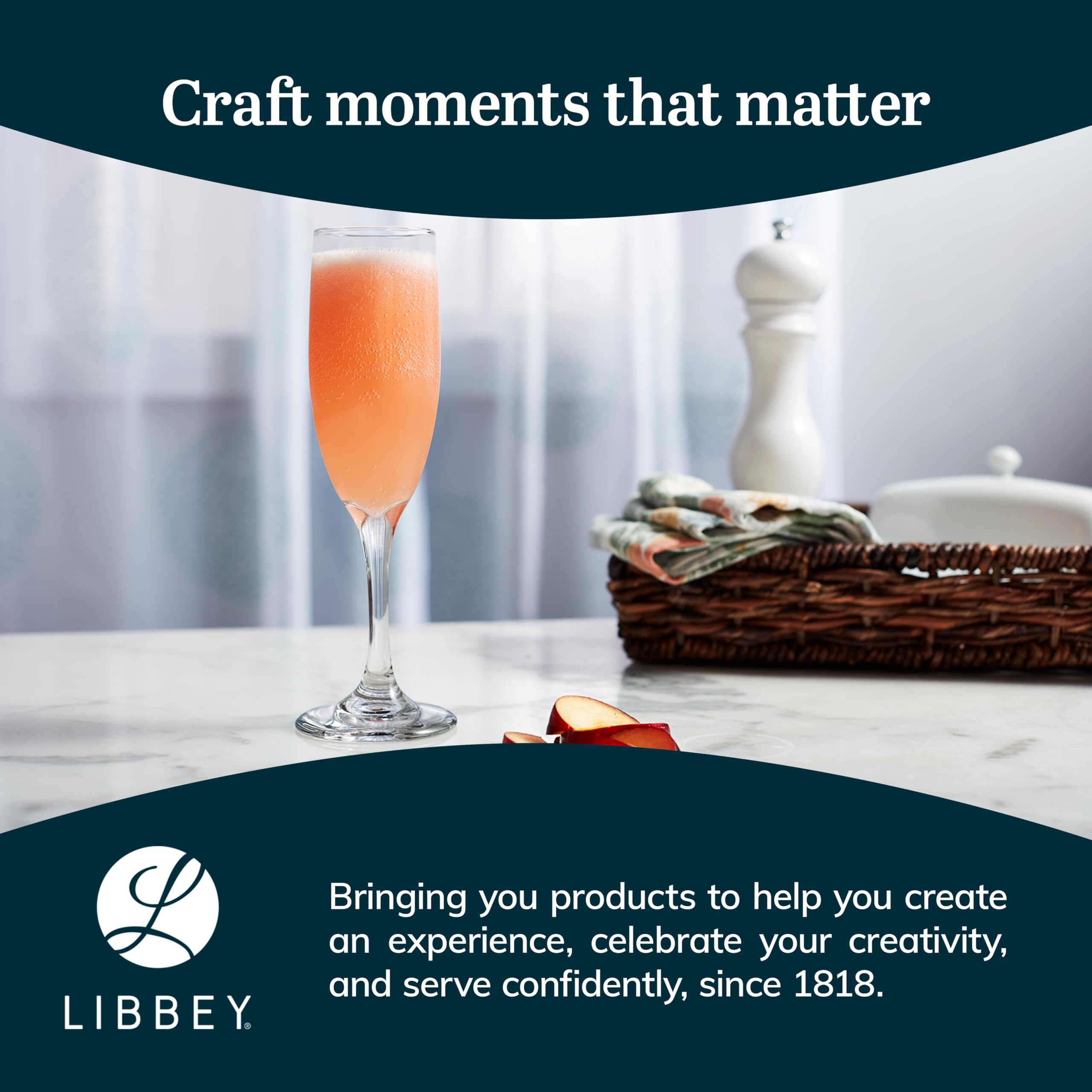 Libbey Embassy Champagne Flutes - Set of 12 -6 Libbey Embassy Champagne Flutes - Set of 12 -6