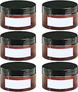 Tarros de plástico de 8 onzas con etiquetas, ...