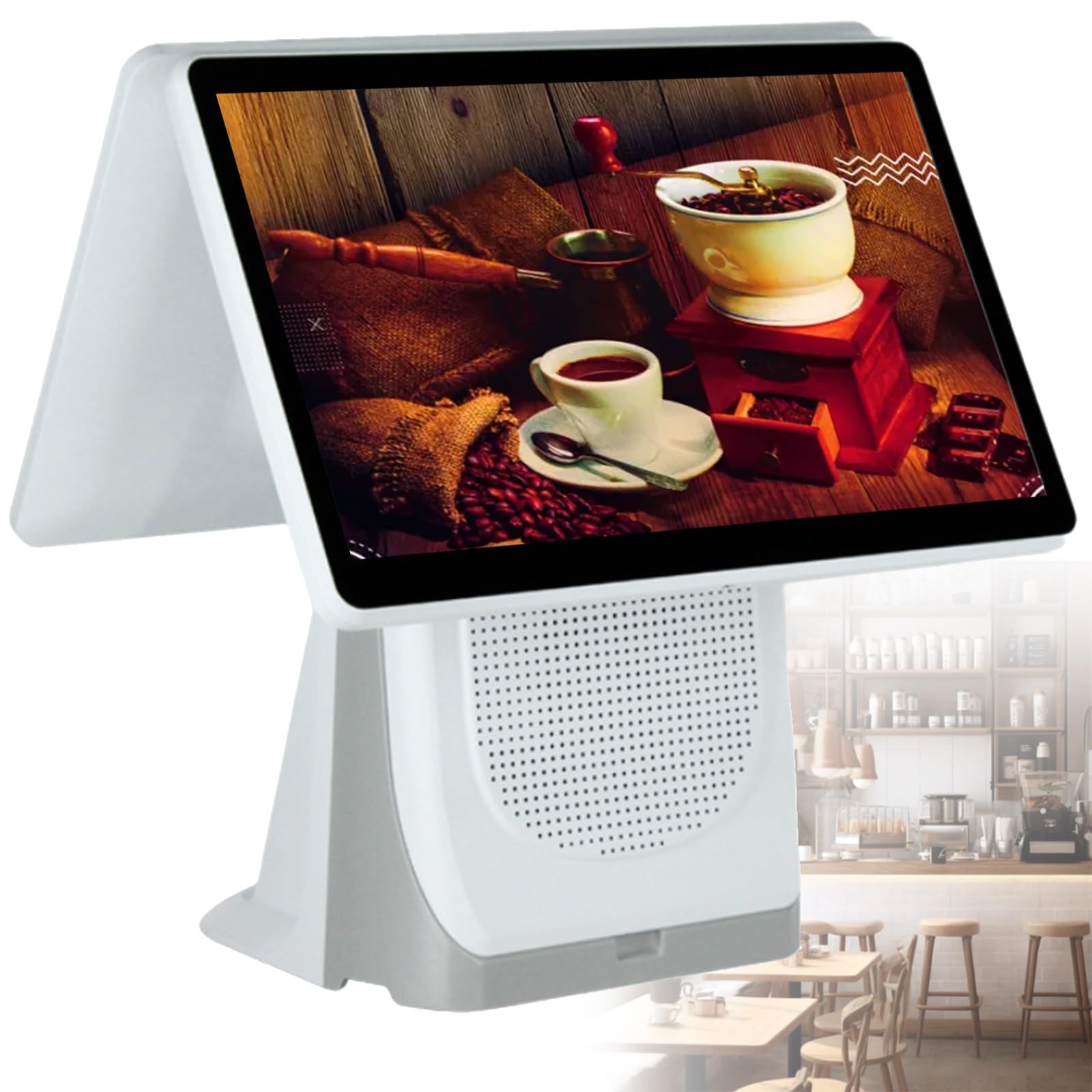 Tsampa Caja Registradora Tpv Todo En Uno con Pantalla Táctil, para Comercios Y Restaurantes | Caja registradora Inteligente Todo en uno con Impresora incorporada, Windows