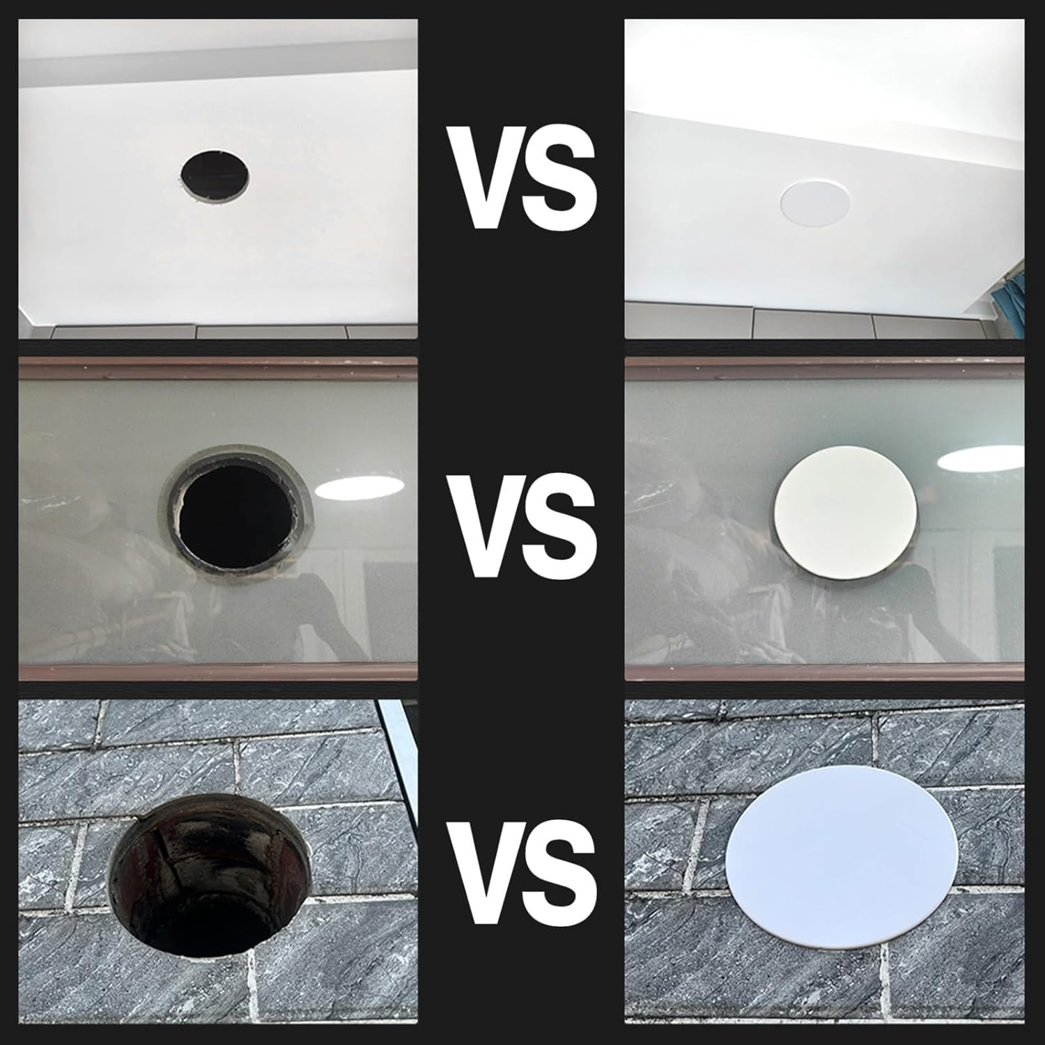 SRNSAEB Circular Access Panel for Drywall/Ceiling/Plasterboard, Universal Wall Hole Cover Small Service Shaft Door, Embedded & Removable Access Hatch Lids(8.5-11.0cm (3 3/10-4 3/10"))