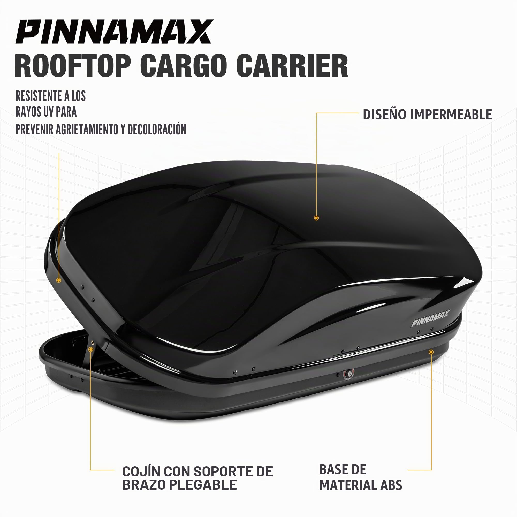 Cofre de techo de 400 L con cerradura, para coche, apertura por ambos lados, impermeable, para portaequipajes de techo, para SUV Combi Van (400 L)