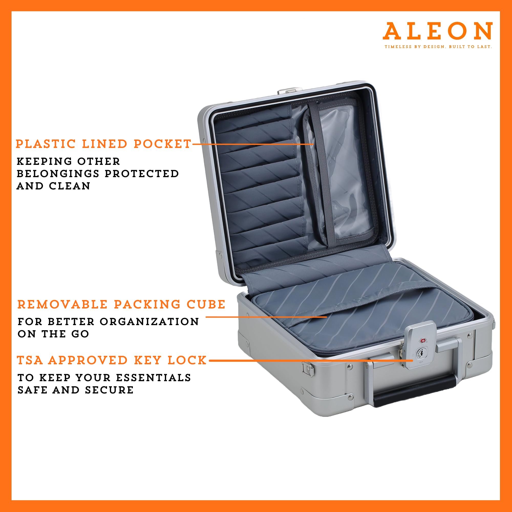 Aleon Diversity - Beauty Case 27 cm platinum