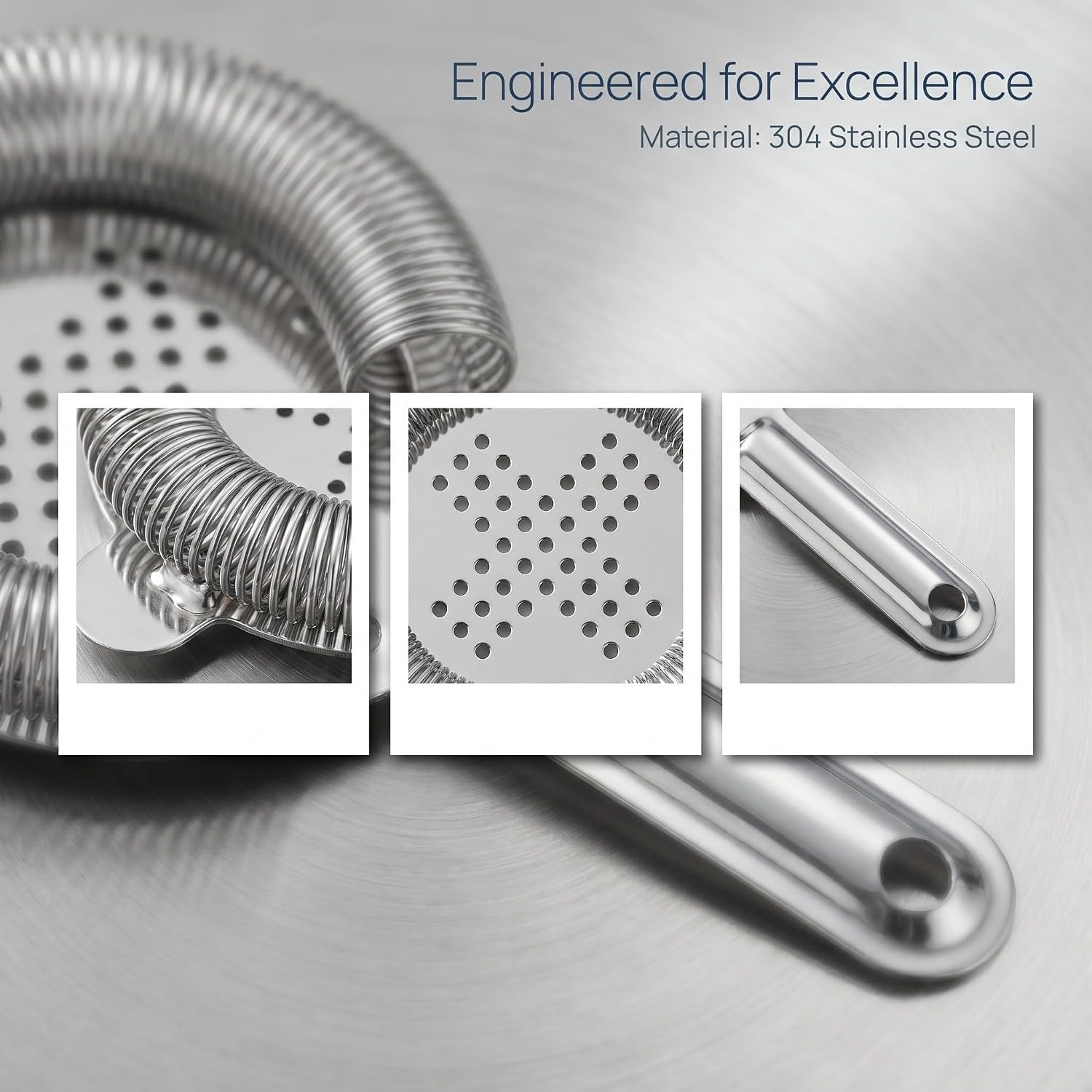 Operitacx 4pcs Bar Strainers for Bartending - Stainless Steel Bartender Hawthorne Strainer - Cocktail Shaker Accessories for Smooth Drink Pouring