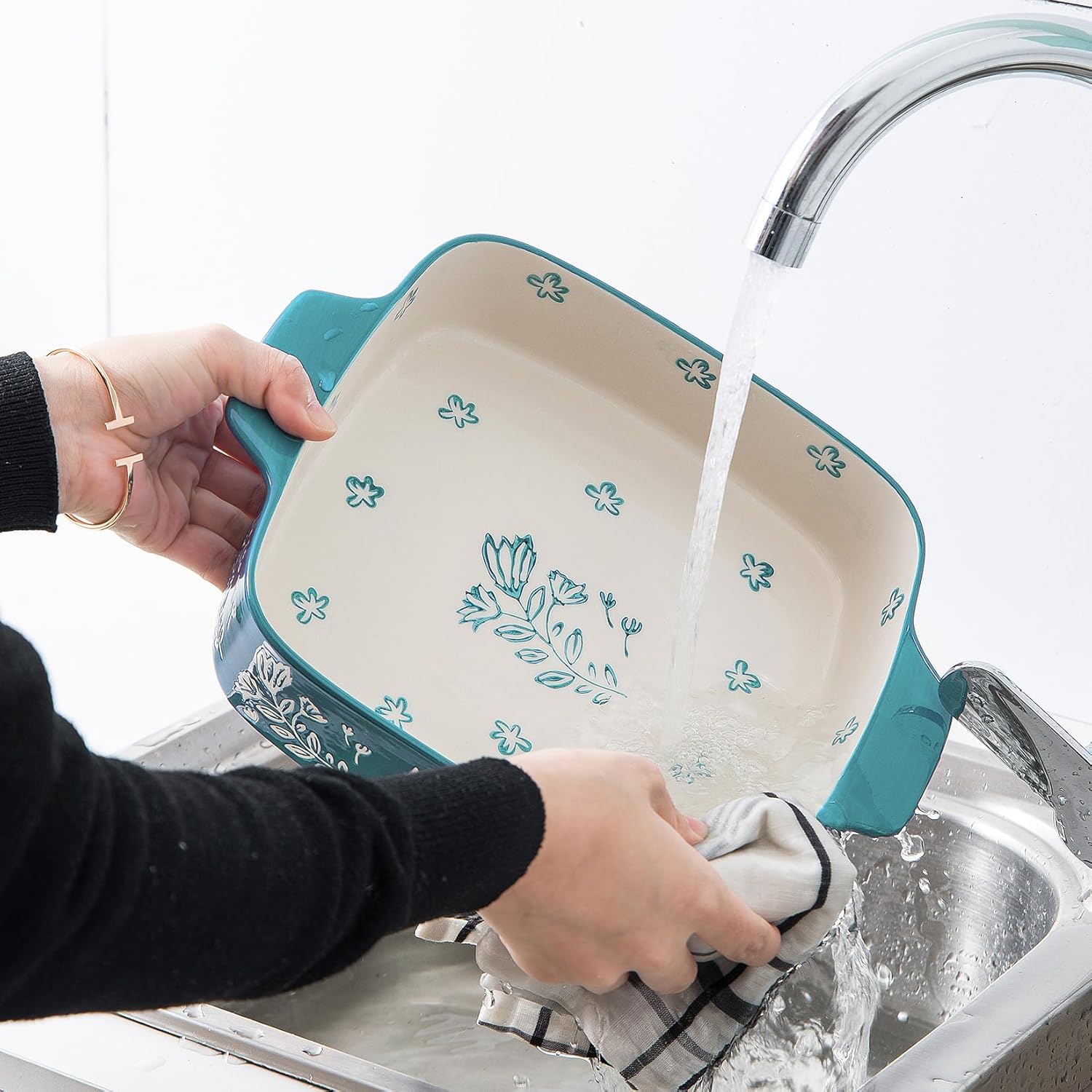 Wisenvoy Baking Dish 9x9 Baking Pan Ceramic Brownie Pan Casserole Dish 2-pcs Lasagna Pan Square Bakeware Sets