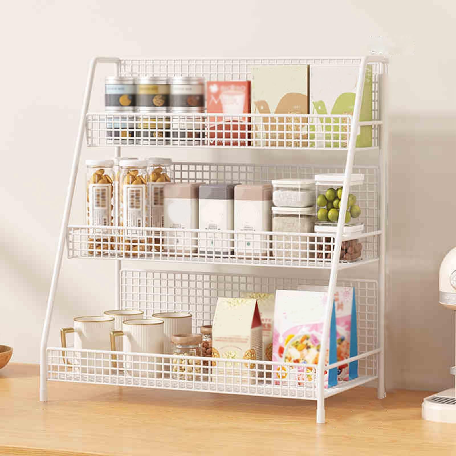 Organizador de Escritorio de Malla, Organizador Escritorio Versátil, Almacenamiento de Escritorio de Gran Capacidad, Ideal para Suministros de Oficina(White,18 * 45cm/7.1 * 17.7in)