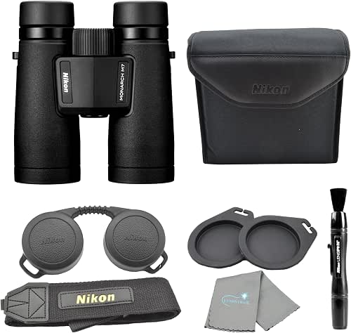 Nikon Monarch M7 8x42 (16765) Black Binoculars Bundle with Lens