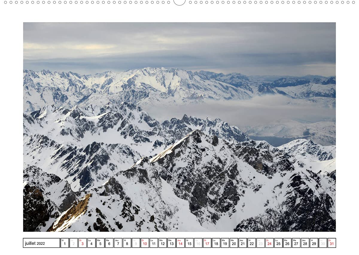 Pyrénéennes (Premium, hochwertiger DIN A2 Wandkalender 2022, Kunstdruck in Hochglanz): La chaîne des Pyrénées aux quatre saisons (Calendrier mensuel, 14 Pages )