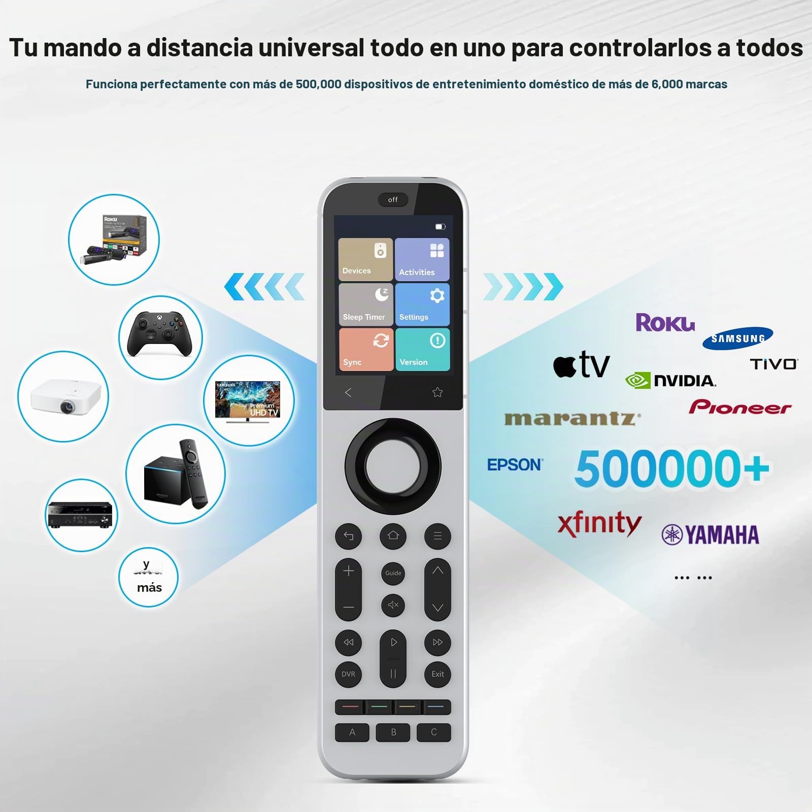 SofaBaton X2 Mando a distancia universal con concentrador y estación de carga | Pantalla táctil, control de un botón personalizable, control de hasta 60 dispositivos IR/Bluetooth/WiFi