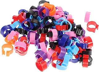 GANAZONO 100pcs Pigeon Foot Ring Poultry Foot Ring Poultry Leg Rings Bird Pigeon Leg Ring Clip on Leg Ring Bird Clip on Rings Dove Leg Ring Multicolor Ring Clamp Plastic Ring Chicken Thigh