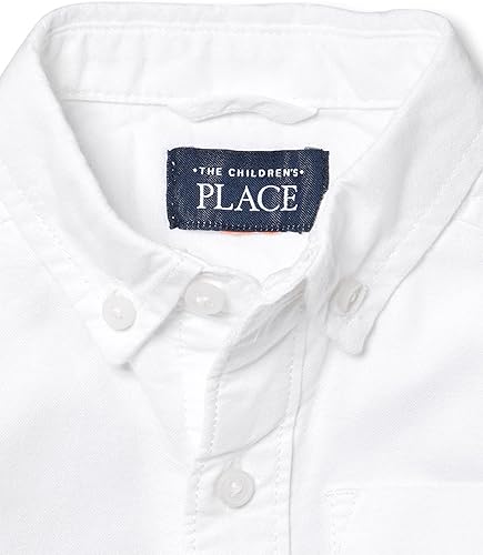 Miniatura 2 de The Children's Place Camisa Oxford de manga larga con botones para bebés niños, Tormenta