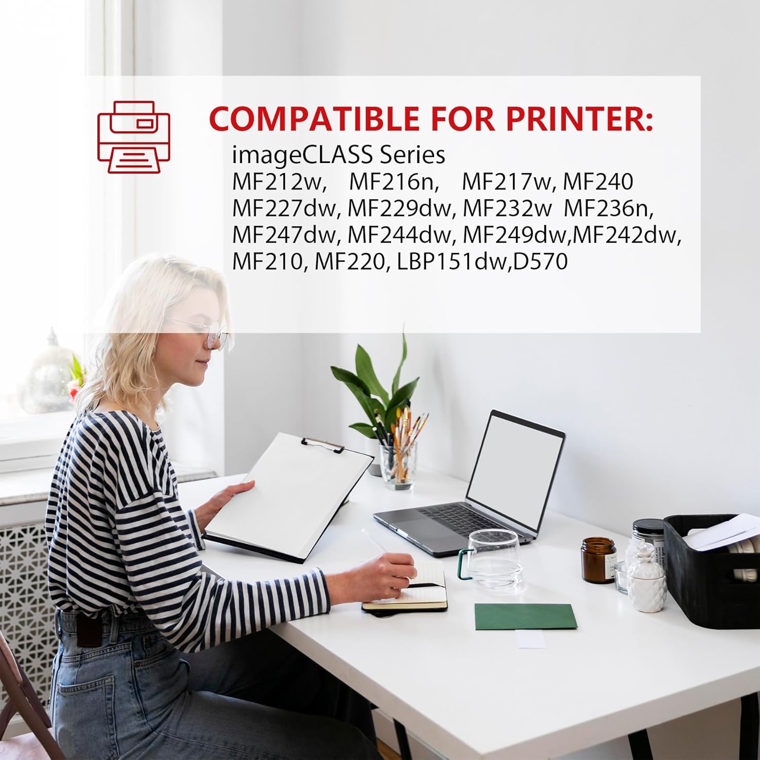 High Yield 137 Black Toner Cartridges (2-Pack) - Compatible CRG-137 137 Toner Cartridge Replacement for Canon 137 Toner use with ImageCLASS D570, MF216n, MF217w,MF232w, MF236n, LBP151dw Printer