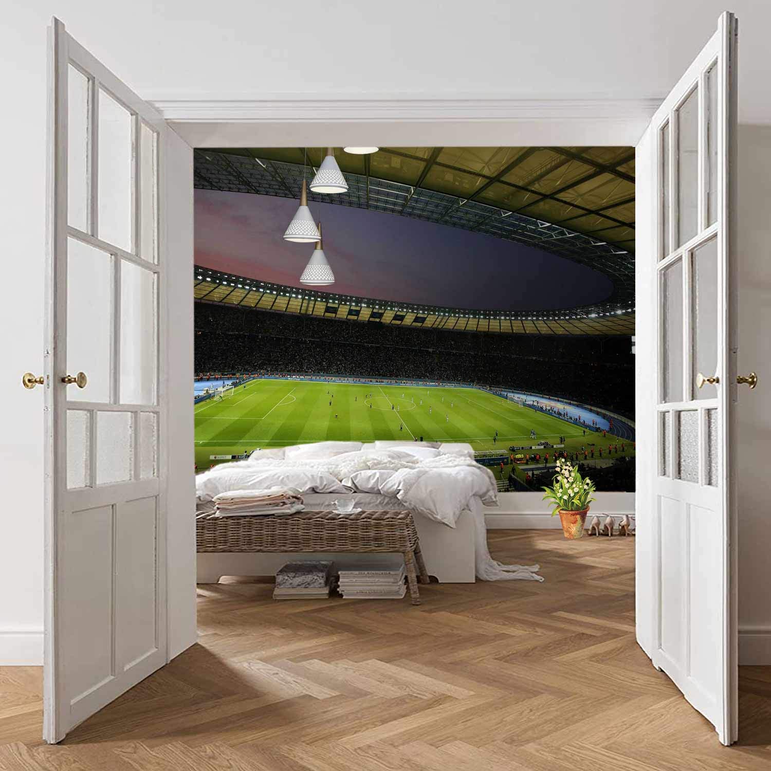 Annery Mural de pared 3D de viaje, paisaje natural, diseño floral, multicolor, para dormitorio de niñas, 55 x 84 pulgadas