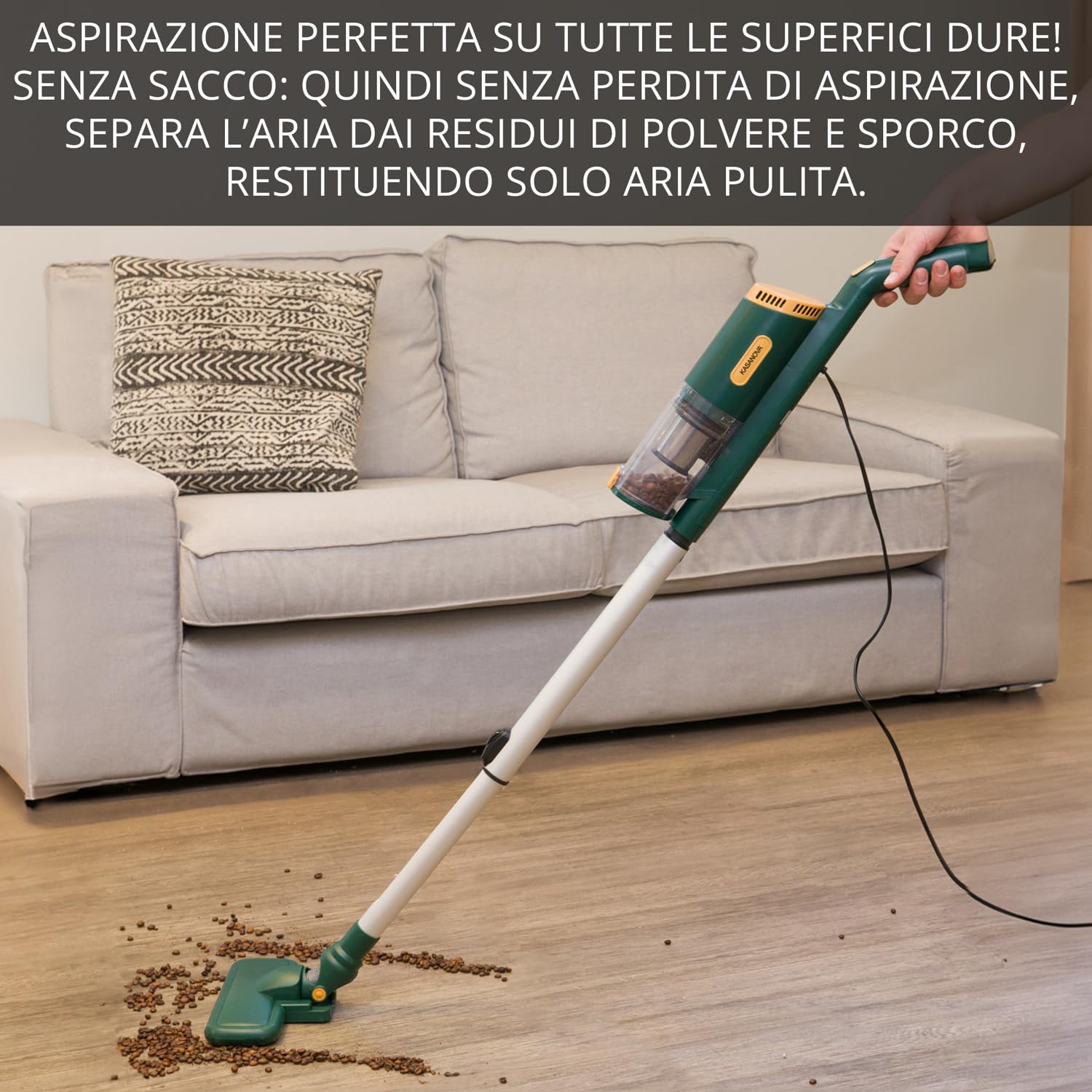 KASANOVA Scopa elettrica con filo 2 in 1, 400 W