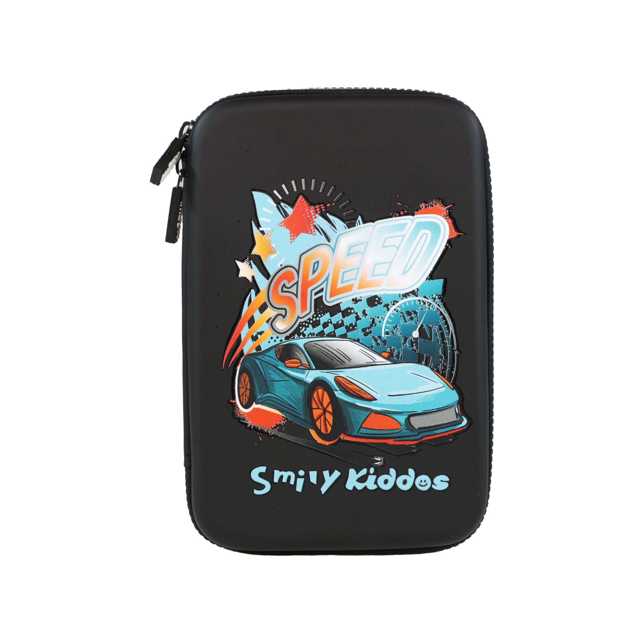 Smily Kiddos Single Compartment Pencil Case Stylish Cute Large Capacity Hardtop EVA Pencil Case Organizer School Kids Girls Women Pen Holder Pouch Multi Purpose| Speedster - Black (B0CZLKYNLZ) Amazon Price History, Amazon Price Tracker