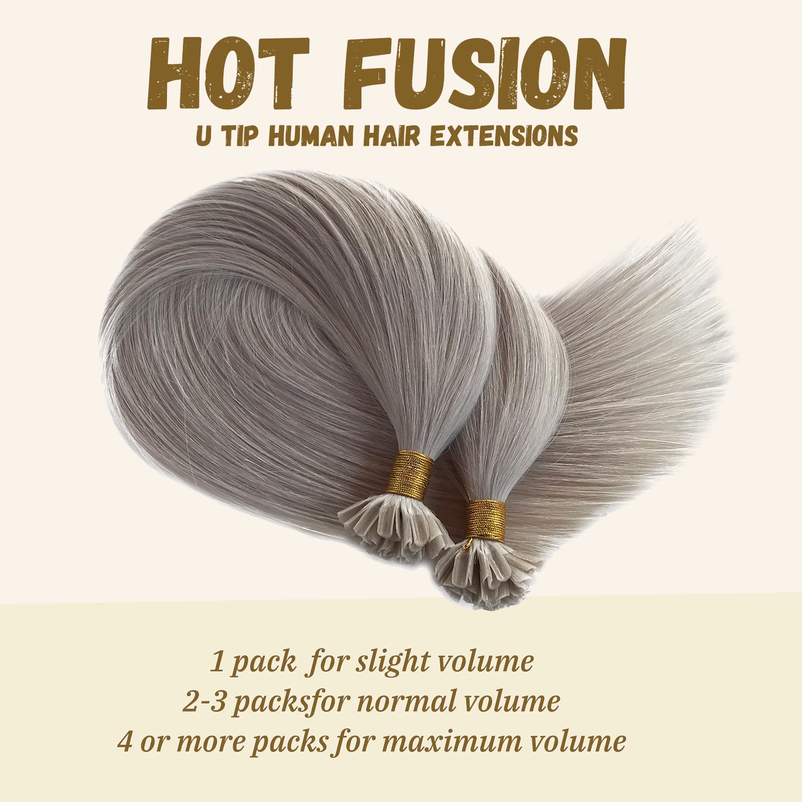 16 Inch Human Hair Extensions, Keratin Bond U-Tip, 50g Volume Amazon.com : Easyouth Utip Hair Extensions Human Hair in  main image 3