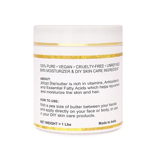 Miniatura 2 de Manteca de karité africana cruda orgánica 100% pura, natural y sin refinar  Hidratante de piel para cara, cuerpo y cabello  1 LBS450 GM marfilblanco