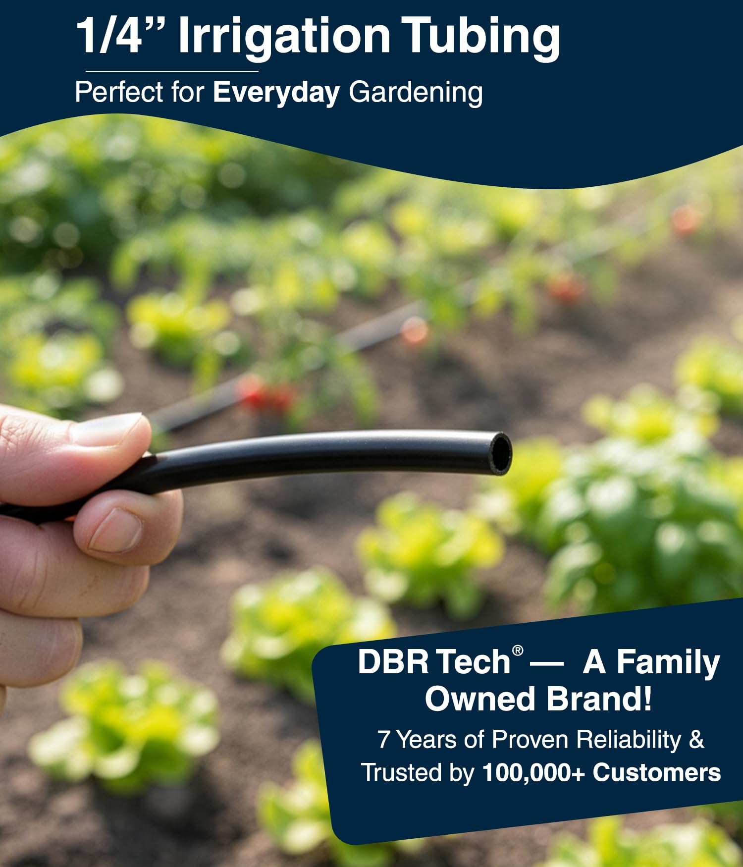 Tubo de riego por goteo de 1/4, 50 pies, manguera de plástico PVC flexible para jardinería, nebulización, hidropónico y proyectos de paisaje y jardín, soporta emisores de vórtice, pulverización o