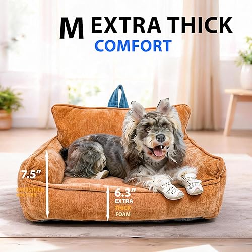 Miniatura 2 de Cama ortopédica para perros con espuma viscoelástica, cama lavable de felpa para perros pequeños, medianos y grandes, acogedora cama para perros