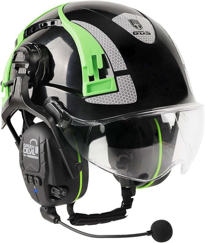 GREEN DEVIL X-Armor Védősisakok Aktív Hallásvédelemmel és Bluetooth Ipari Munkasisakok