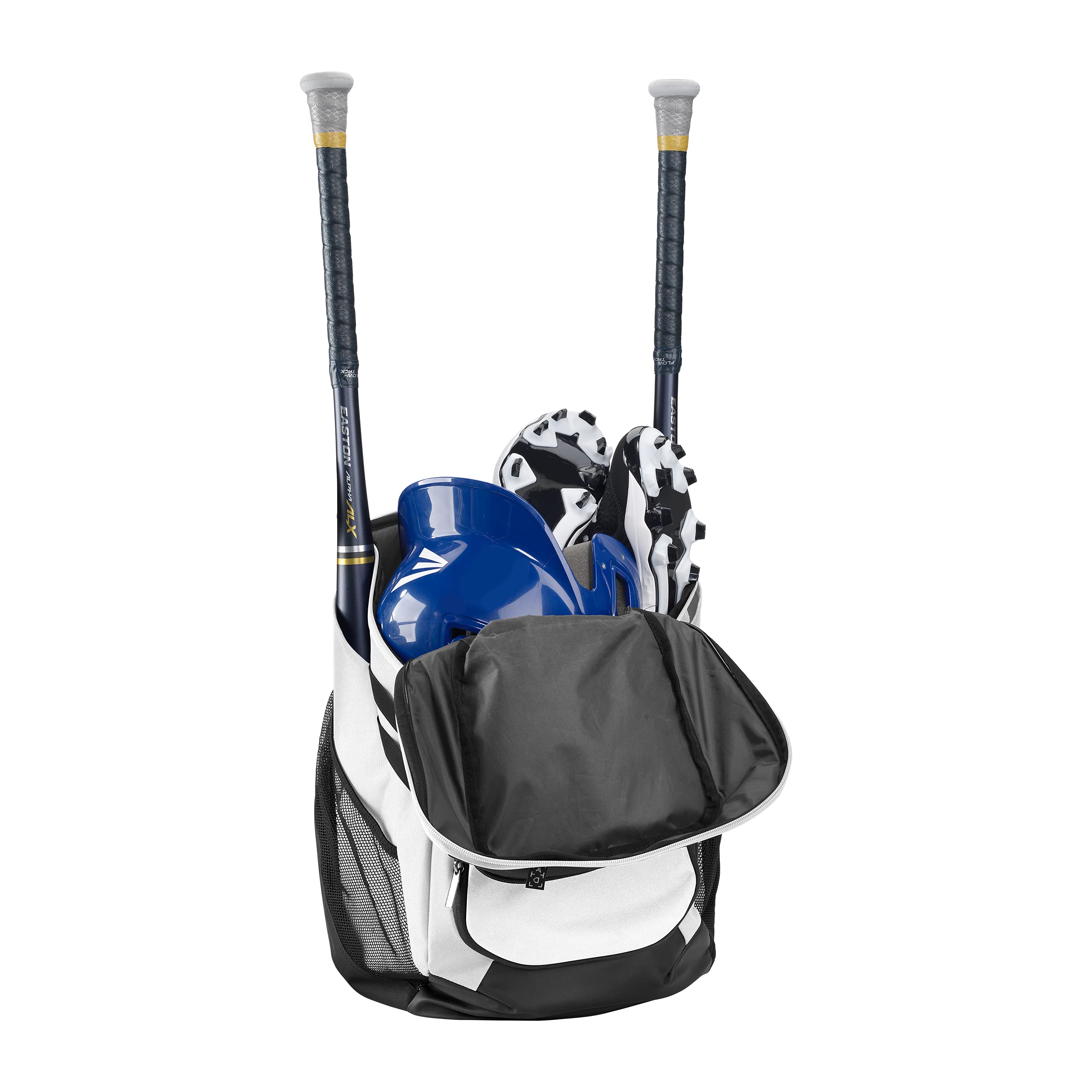Easton | Reflex | Adulto | Béisbol y Softbol de Lanzamiento rápido | Serie de Mochilas, White, Talla única, Mochila Reflex Bat & Equipment | Béisbol Softbol | Blanco