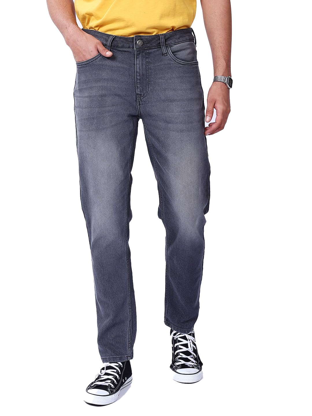 the indian garage co Men's Slim Fit Mid Rise Jeans-picture-54