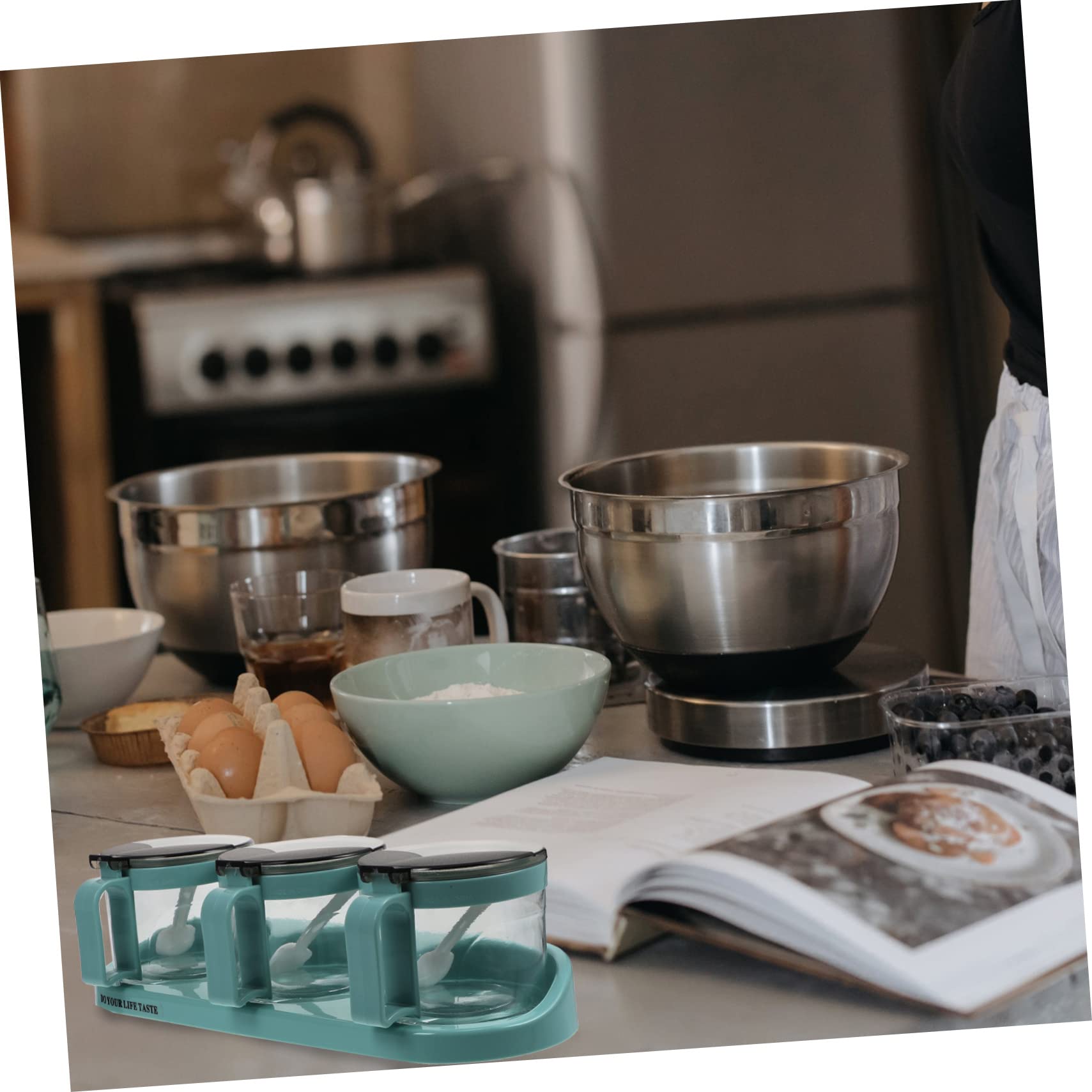 MAGICLULU 1pezzi Scatola Per Condimenti in Vetro Barattolo Per Spezie Da Uso Domestico Contenitore Per Spezie Durevole Adatto Per Conservare Pepe in Polvere