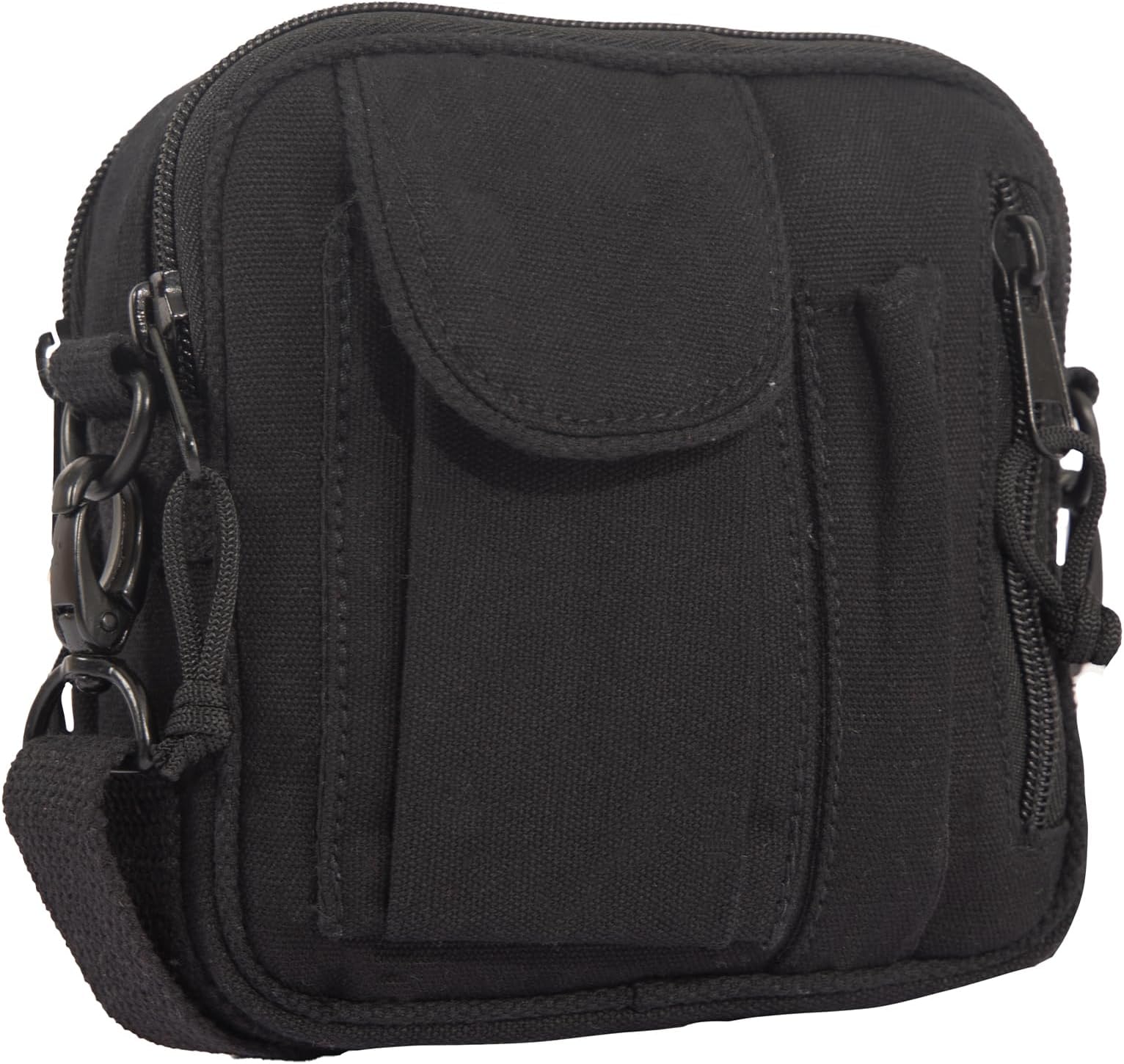RothcoExcursion Organizer Shoulder Bag – Canvas Crossbody EDC Travel Bag 2L Storage
