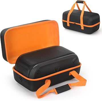 Hard Travel Case for JBL Partybox On The Go 2 Outdoor Party Speaker, Waterproof Nylon EVA Carrying Case Storage Bag Compatible with JBL Partybox On The Go Portable Speaker