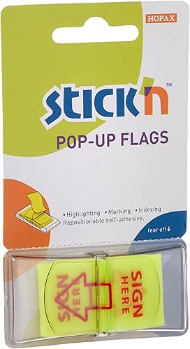 Miniatura 2 de Stick N - Bandera desplegable de 0.984 in, color amarillo