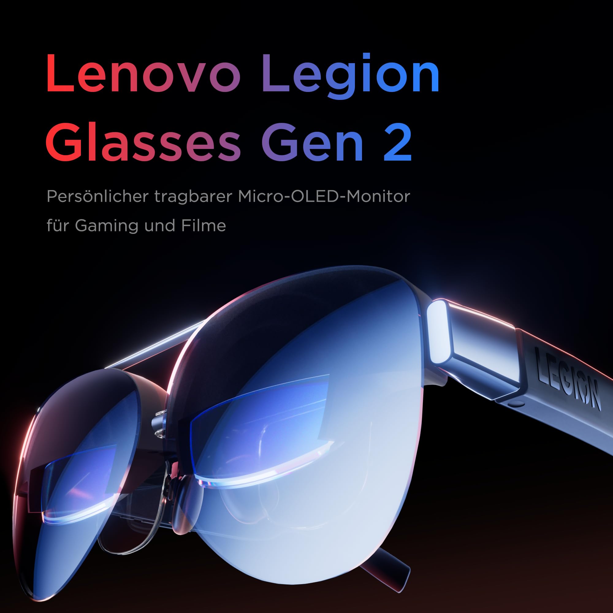 Lenovo Legion Brille 2 | Micro-OLED-Technologie | Plug-and-Play | Compatibel mit Lenovo Legion Go