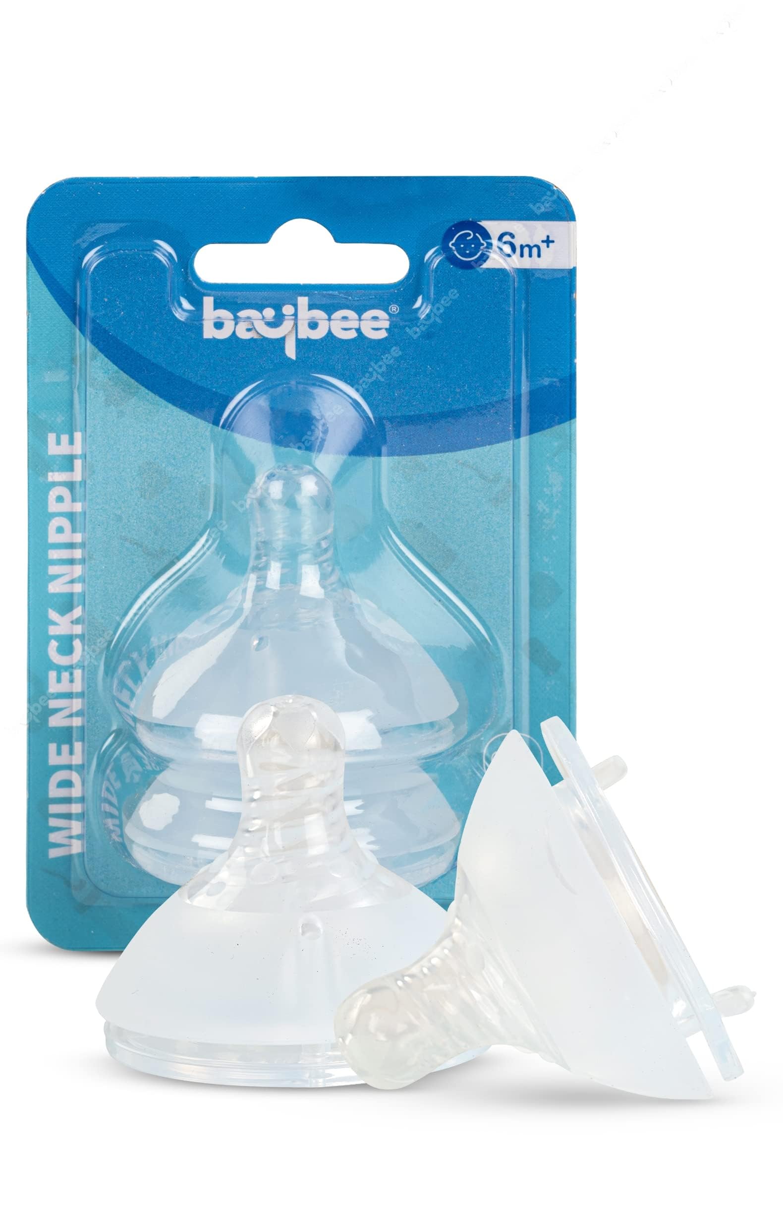 Baybee Wide Neck Baby Bottle Silicone Nipple Natural Flow Rate Feeding Teat/Nipple for Infant, Toddlers, New Born Baby Feeding Bottle Nipple Anti Colic BPA Free Slow Flow 0M+ (Large)-image-21