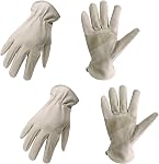 HLDD HANDLANDY 2 Gants de travail en cuir pour hommes & Femmes, Gants pour chauffeur, Construction, Yardwork, Jardinage