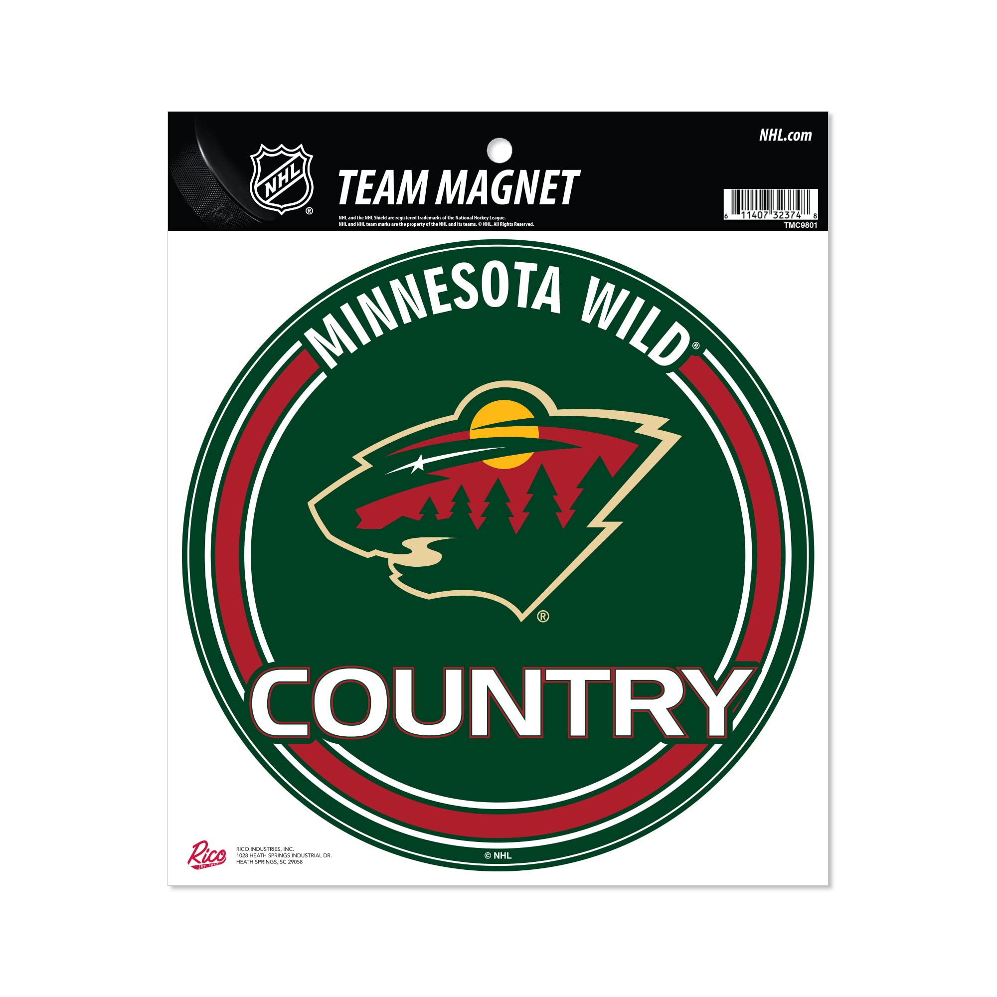 Aimant NHL Minnesota Wild Rico Industries, le cadeau parfait pour un fan de hockey