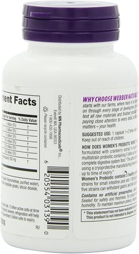 Miniatura 4 de Webber Naturals Cápsulas probióticas para mujer, 45 unidades