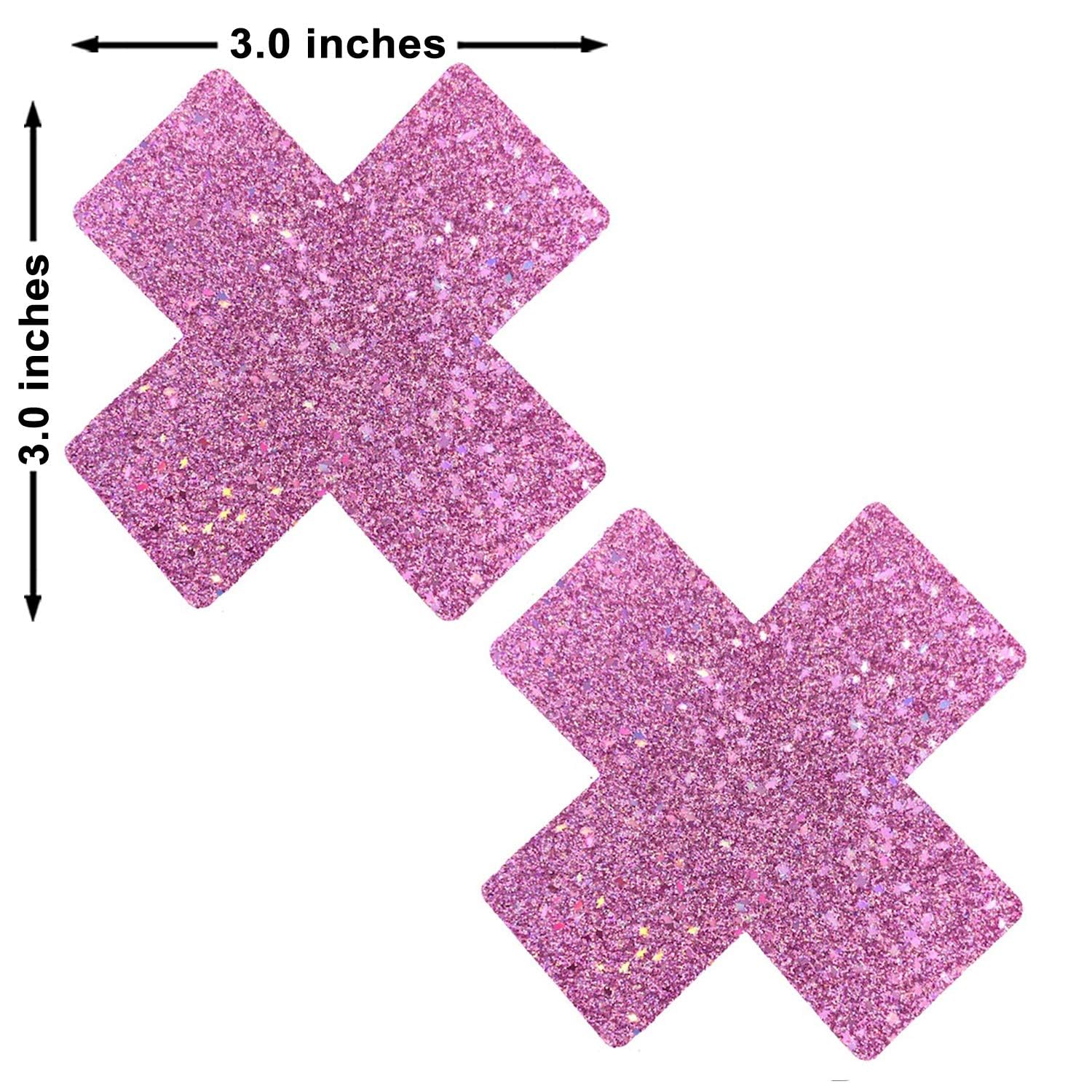 Neva Nude Iridescent Crystal Beamz Nipztix Pasties Nipple Covers for Festivals, Raves, Lingerie and More, Made in USA: Pegasus Kisses Iridescent Pink Purple Iridescent Glitter