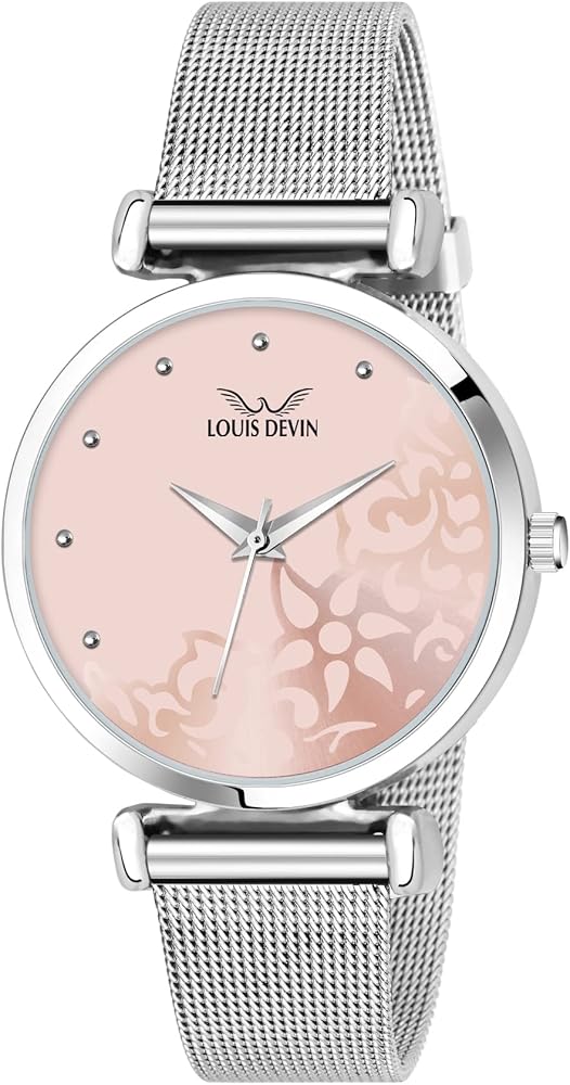 LOUIS DEVIN Women's Analog Wrist Watch with Stainless Steel Chain | LD-L157
