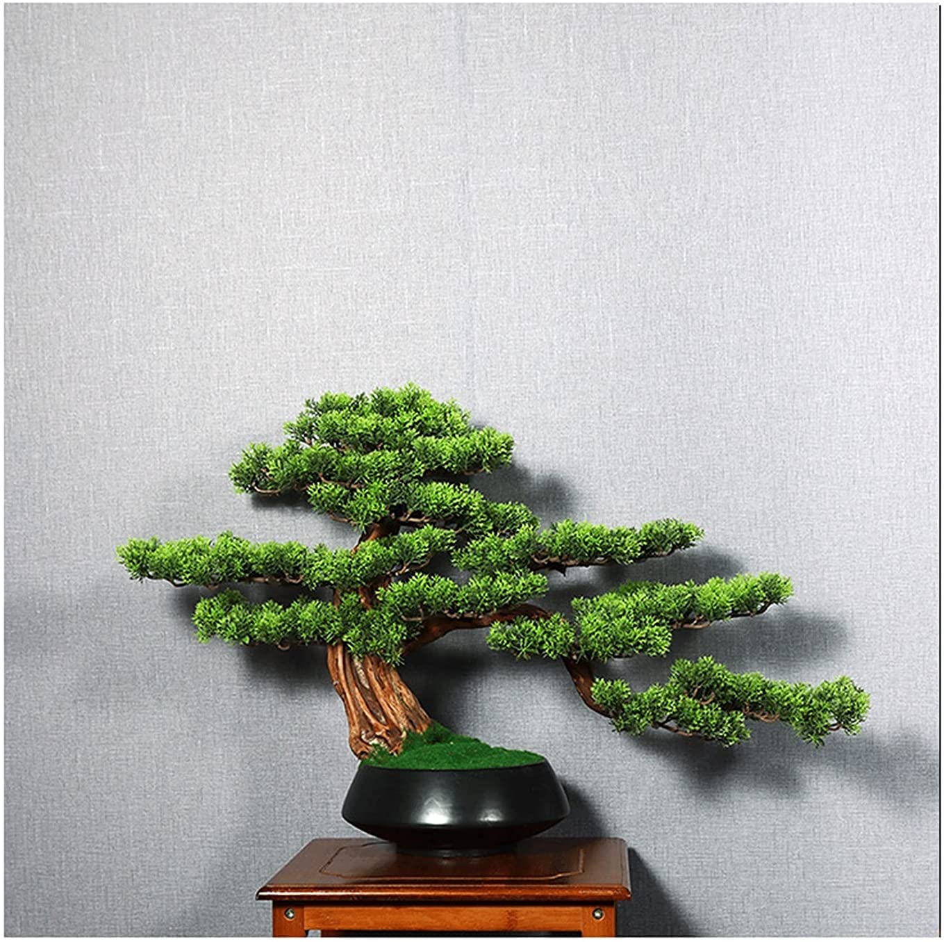 CAFIEDR 15 Inch Artificial Bonsai Pine Tree, Artificial Potted Plant Houseplant, Fake Plant Decoration For Office Living Room Entrance.