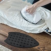 Vista 3 de yuntop 2 almohadillas de silicona multiusos resistentes al calor, almohadillas protectoras para tabla de planchar, planchas planas, rizadores (negro)