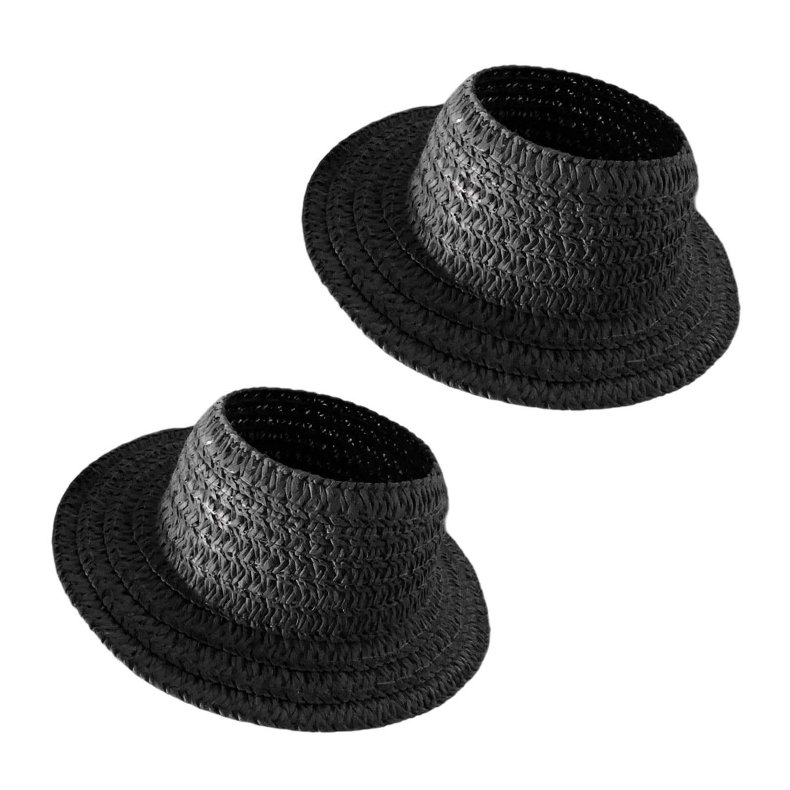 HZBB Hat for Dolls Empty Top Straw Miniature Straw Doll Dress Decorative Accessory Doll Display Accessories