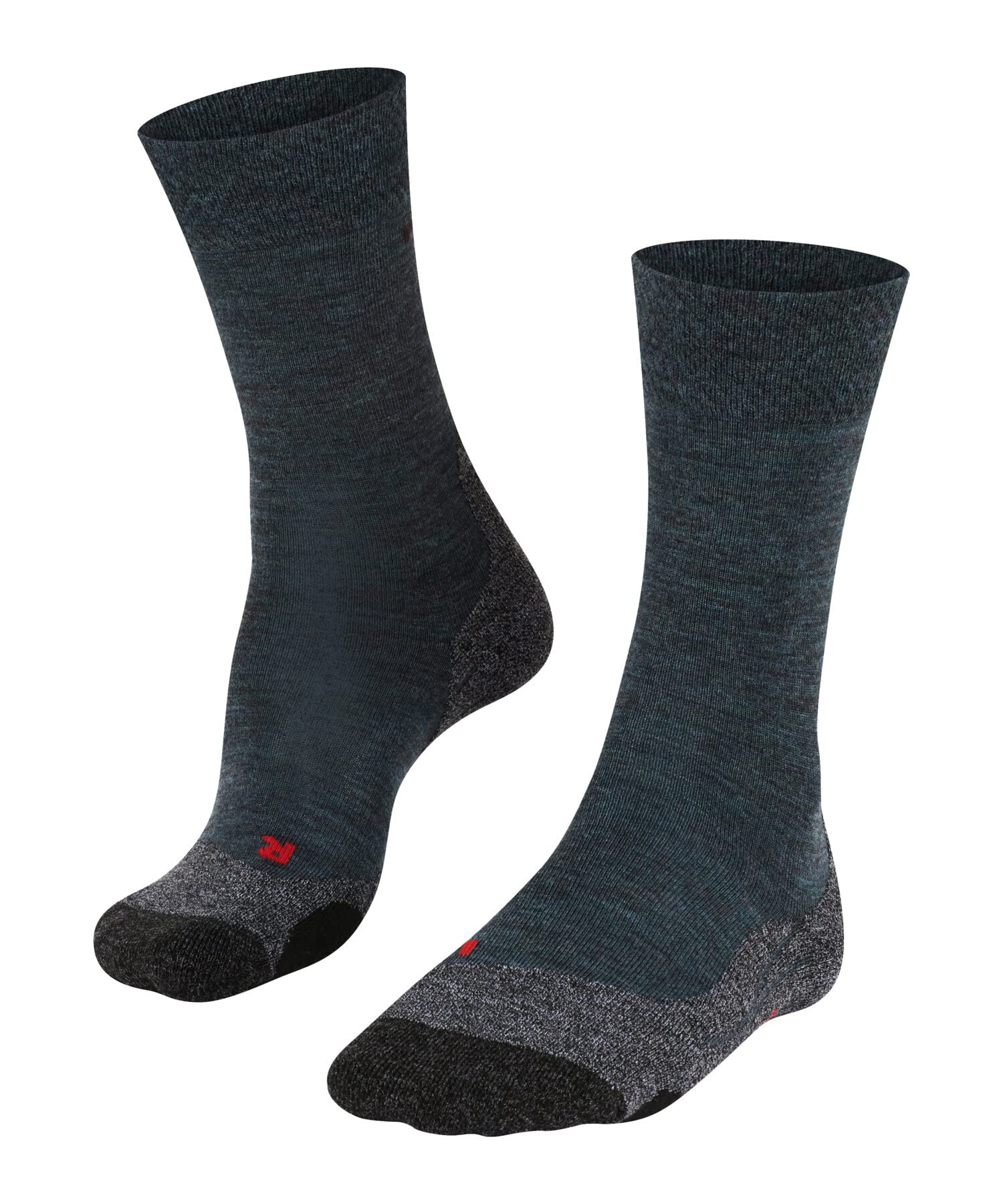 FALKE Men's TK2 Explore Melange M SO Wool Thick Anti-Blister 1 Pair Hiking Socks, Green (Scarab 7371), 5.5-7.5