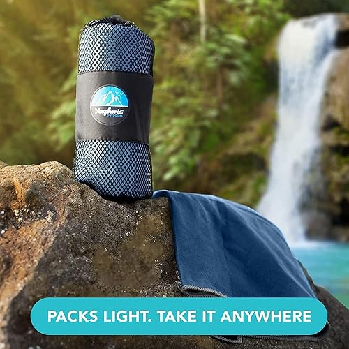 Miniatura 8 de Youphoria - Toalla de viaje de microfibra de secado rápido, ligera, de secado rápido, para campamento, playa, mochileros, senderismo y deportes
