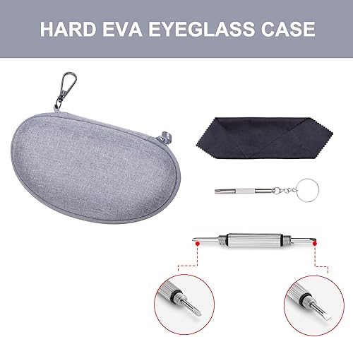 Vista 5 de L LTGEM Funda para lentes de sol compatible con SOJOSTIJNMyiaurFEISEDYGUVIVI para mujeres y hombres, funda rígida para lentes de sol