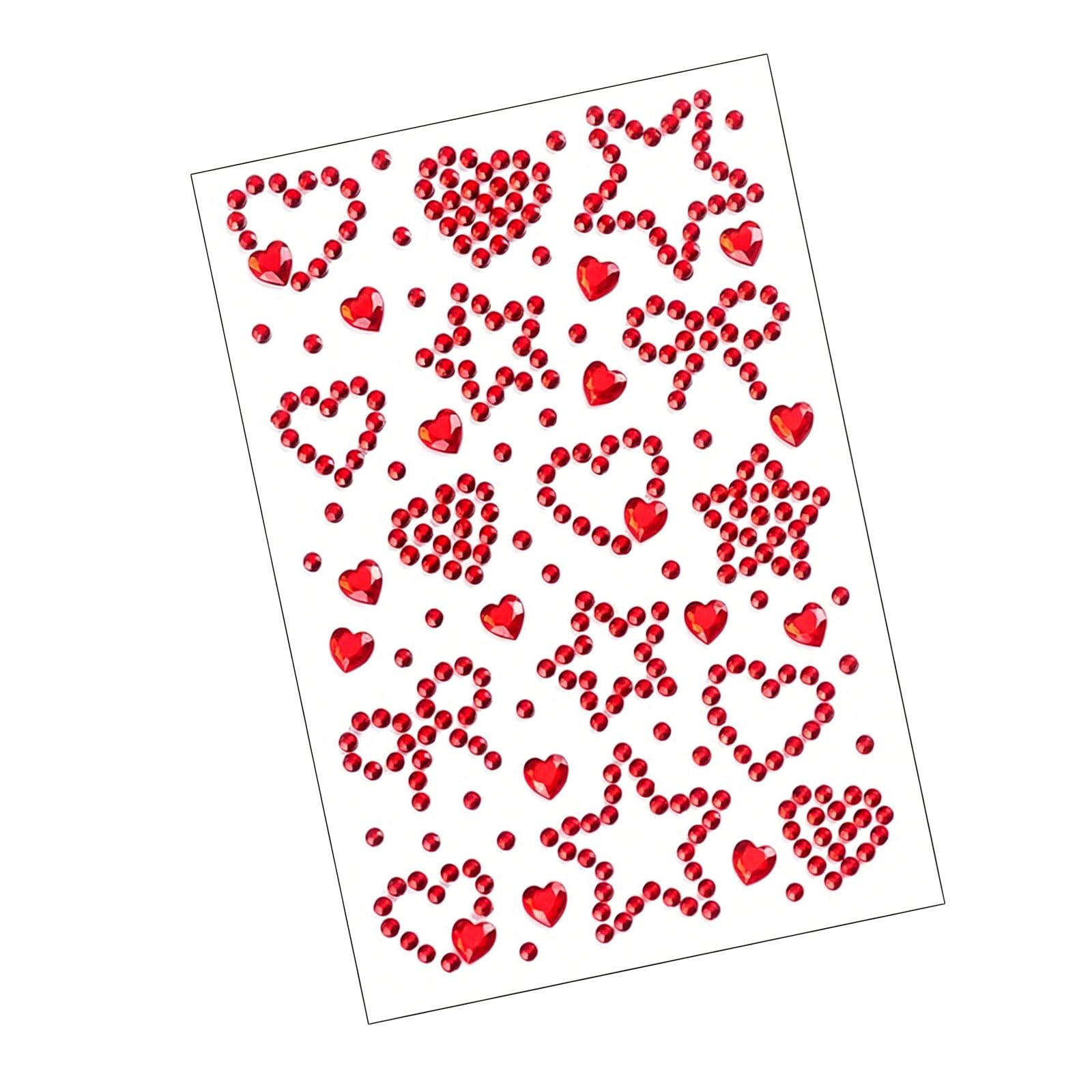 1 Sheet Adhesive Rhinestones Sticker for Makeup Festival Jewels Accessory Hair Gemming Sticker for Face Eye Stickers