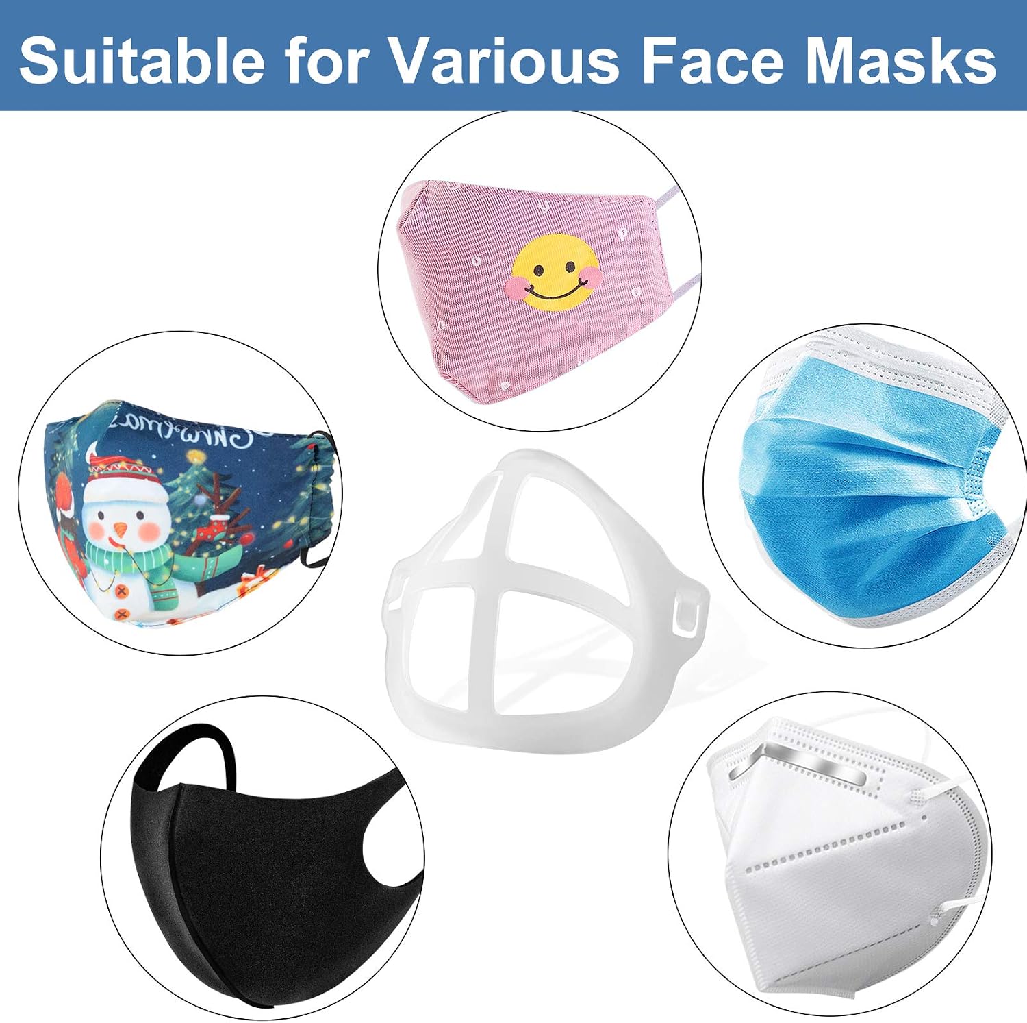 3D Mask Bracket Inner Support Frame for Homemade Cloth Mask,Face Internal Support Frame|Breathe Cup Lipstick Protector Keep Fabric Off Mouth to Create More Breathing Space