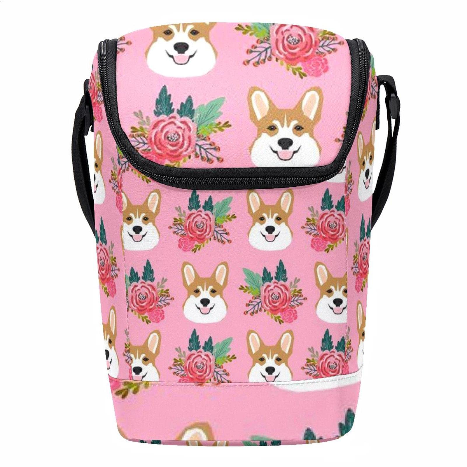 Lonchera para oficina escuela picnic portátil Corgi rosa