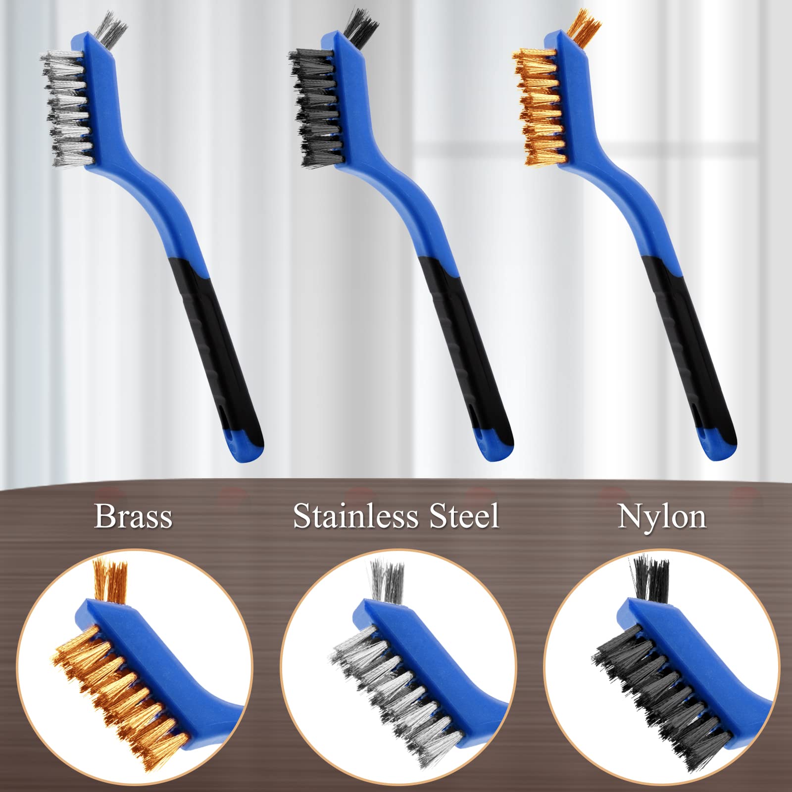 Online Shopping Mall 9 Pieces Wire Brush Set Wire Detail Brush Nylon