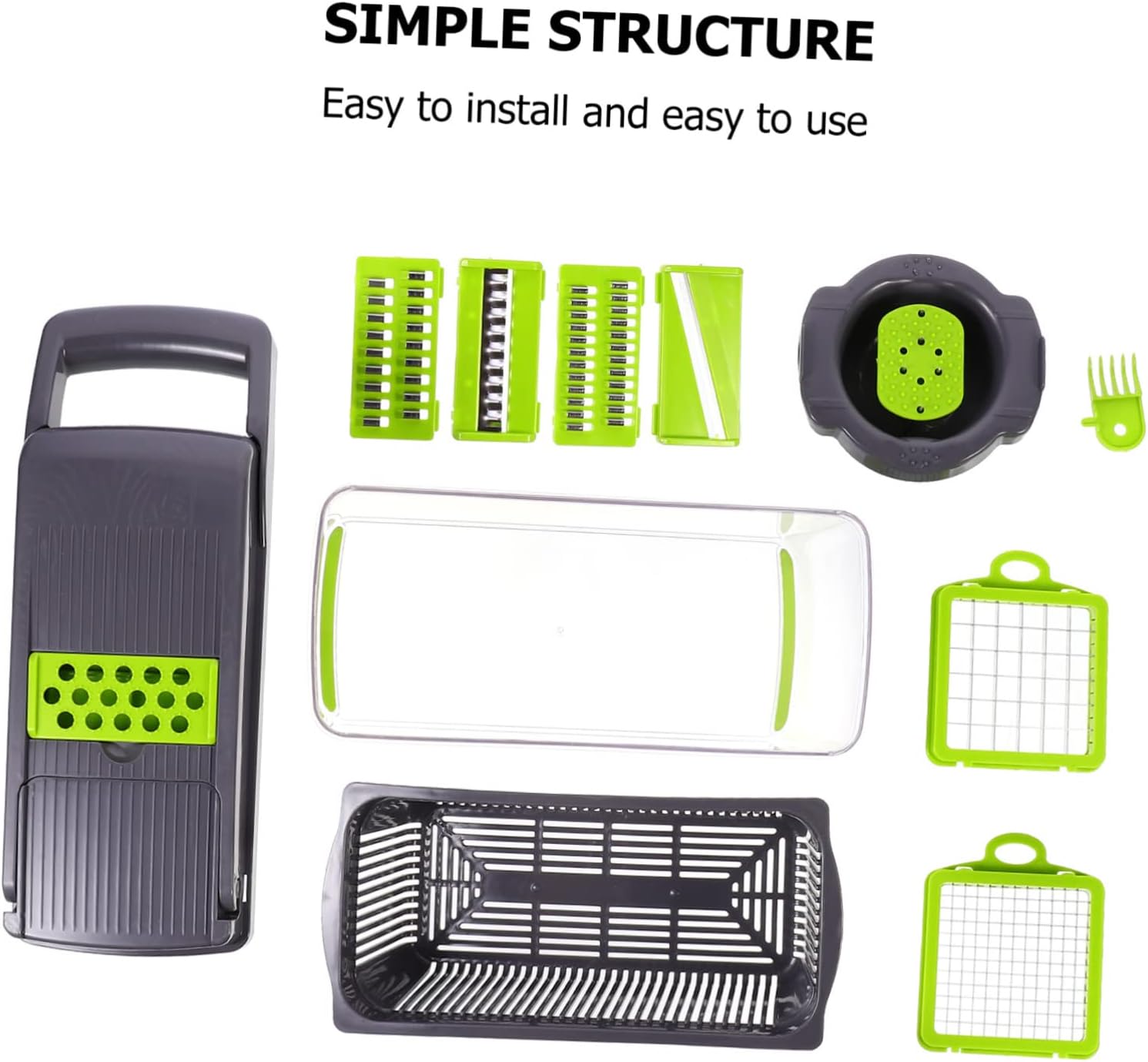 IMIKEYA Multifunctional Stainless Steel Vegetable Cutting Tool Manual Shredder Grater Easy to Use Clean Fruit Vegetable Helper