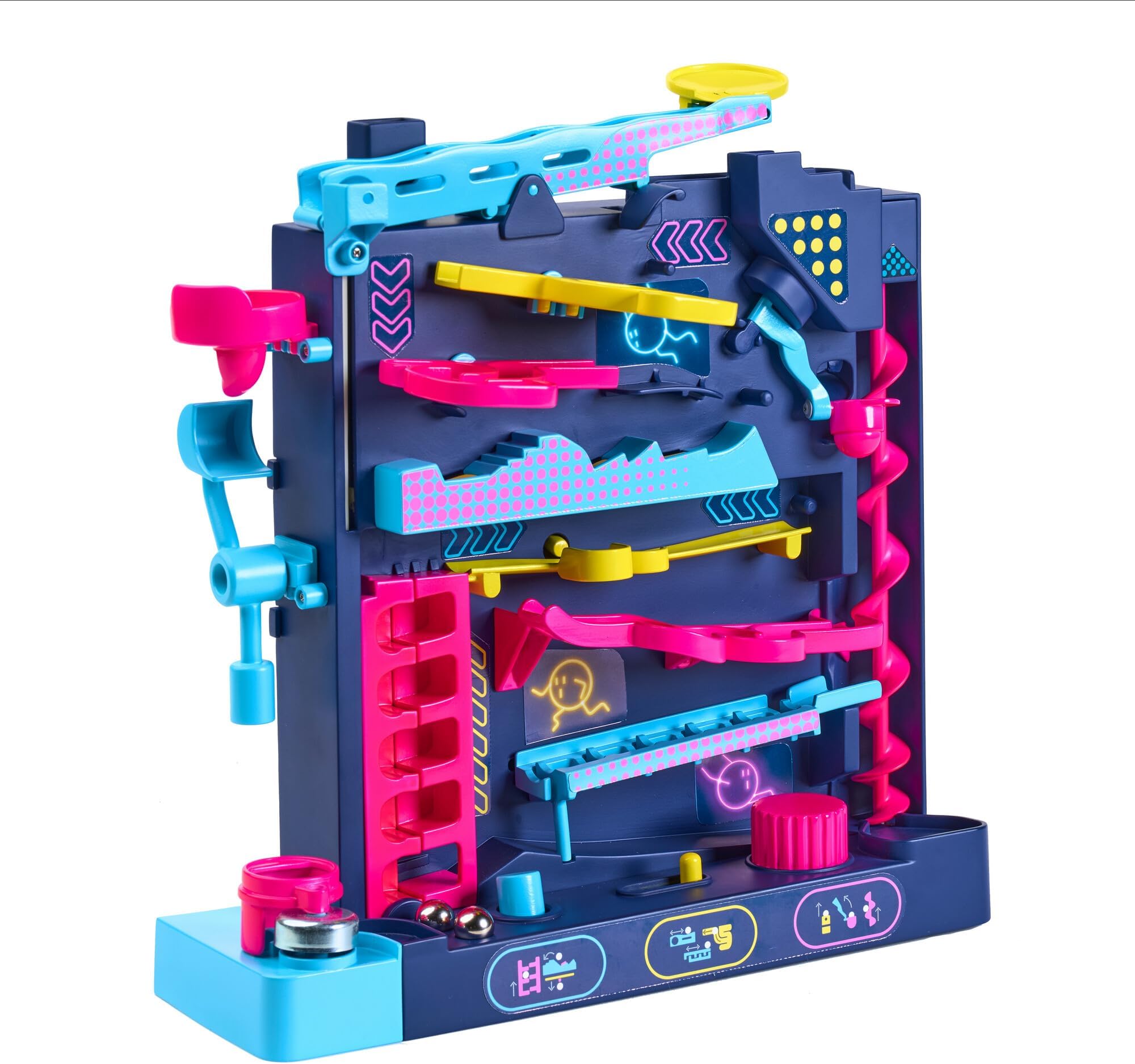 Games Screwball Scramble Level Up - Gravity Defying Vertical Obstacle Course Marble Run - Logic and Hand-eye Coordination Puzzle Games - Educational Toys for 5 Year Olds and Up